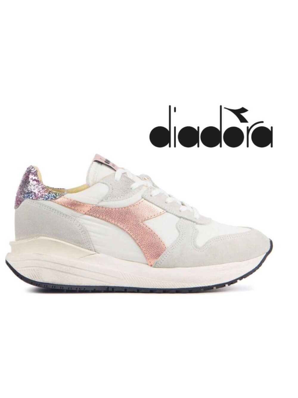 DIADORA Heritage Venus Iris Dirty Metallic Lace Up Sneaker